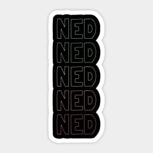 Ned Name Pattern Sticker